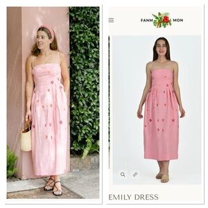 Fanm Mon Pink Emily Dress, NWT, Size Small